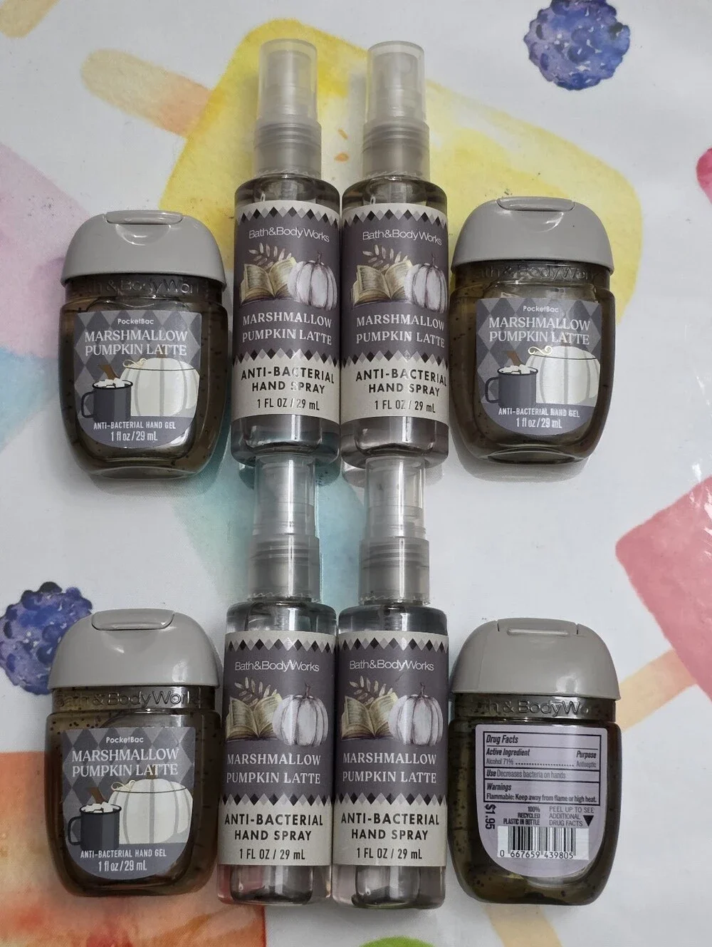 Bath & Body Works Marshmallow Pumpkin Latte Hand Sanitizers & Sprays Set of 8